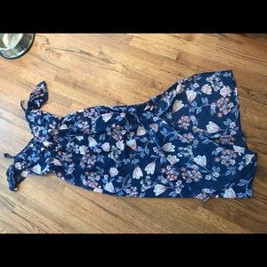 Off shoulder, floral maxi dress w/ slit